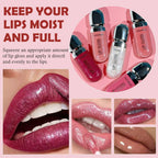Christmas 12 Colors Glitter Lip Gloss Long Lasting Diamond Pearlescent Metallic Liquid Lipstick Moisturizing Lip Glaze Cosmetics