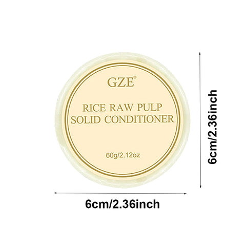 GZE Rice Water Shampoo Bar Soap and Rice Raw Pulp Solid Conditioner For Hair Strengthening, Helps Dry Hair Moisturizing