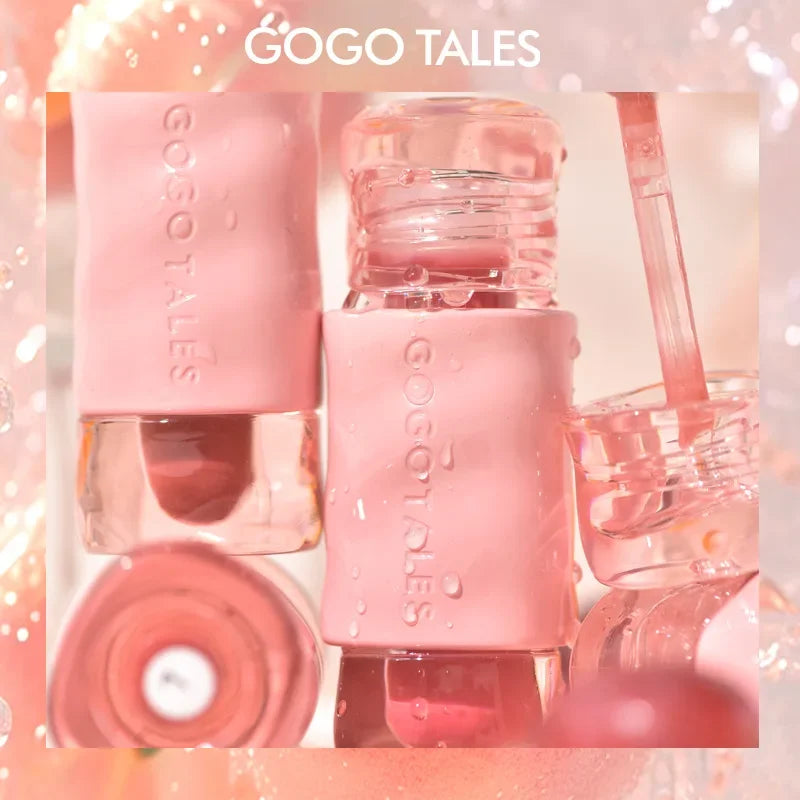 GOGO TALES Lip Essence Lip Plumper Gloss Jelly Lip Glaze Non-stick Lip Tint Lasting Cosmetic Moisturizing Liquid Lipstick Makeup