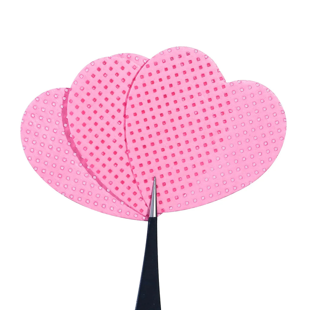 200Pcs Lint Free Nail Wipes Nail Polish Remover Cotton Pad, Heart Shape UV Gel Makeup Cleaning Tools