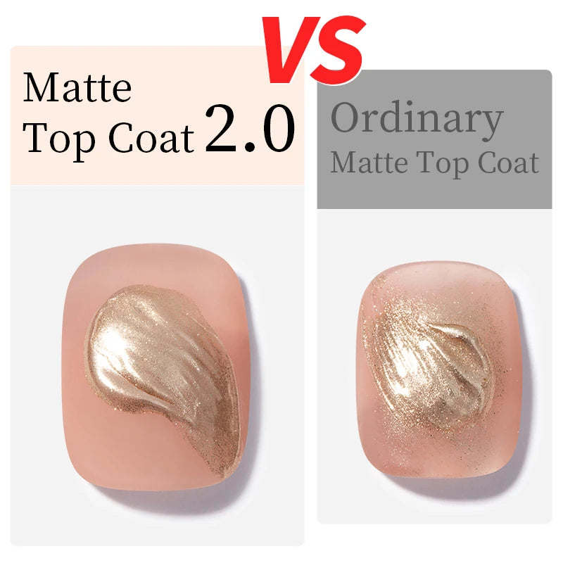 AWStorG 15ml Matt Top Coat 2.0 Non-stick Powder Nail Polish Varnish Semi Permanent Soak Off Gel Nail Polish Manicure Art