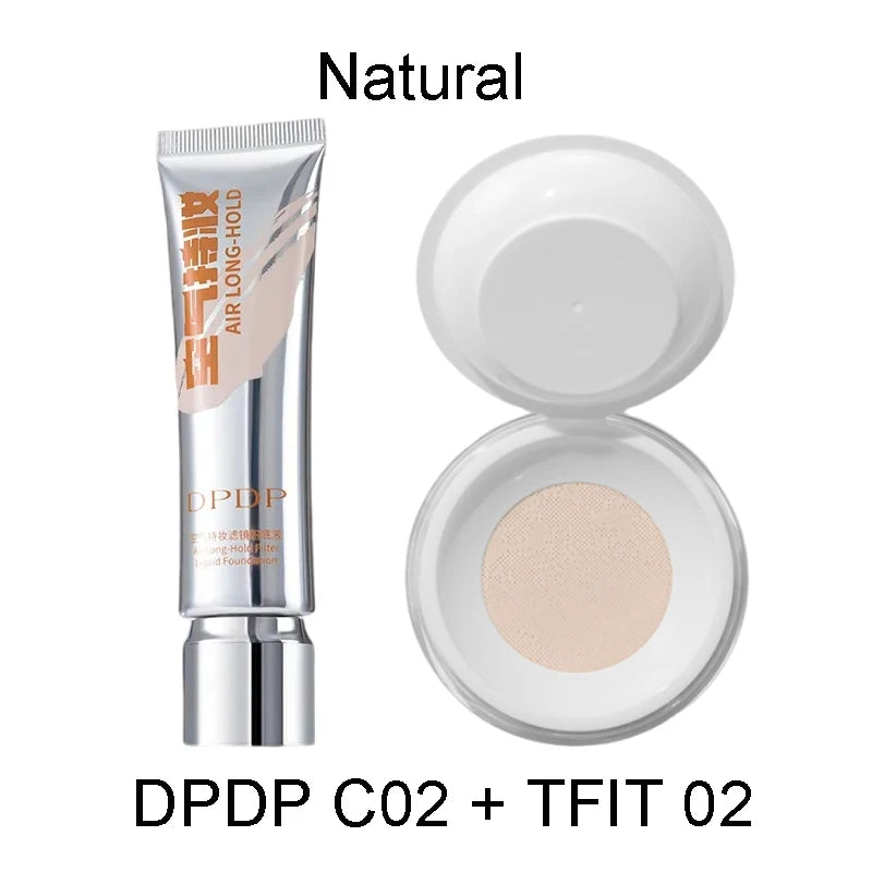 DPDP Foundation and TFIT Powder Set Yed Primer Natural Concealer Perfect for All Skin Base Makeup Korea Cosmetics Kit