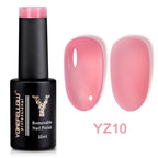 YOKEFELLOW 10ml Jelly Nude Gel Nail Polish High Quality Translucent Pink Nail Gel Varnish Soak Off UV Gel Polish Long Lasting
