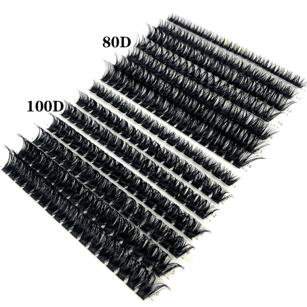 60D/80D Mink Eyelashes 100/280 Bundles Natural Eyelash extension 3D Russia Volume Individual Eyelash Cluster Makeup Tools Lashes