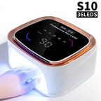 Rechargeable Nail Art Lamp Professional 36 LED UV Dryer for Gel Nail Polish, Fast Nail Dryer with 4 Timers for Salon and Home