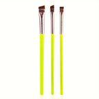 3pcs Makeup Brush Set,Blade eyeliner brush fine oblique head eyebrow brush outline eyeliner ultra-thin eye shadow brush makeup b