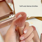 5 PCs Cosmetic Brush Portable Makeup Brush Travel With Mirror Box Makeup Set Brush Loose Brush Blush Brush Eyeshadow Brush