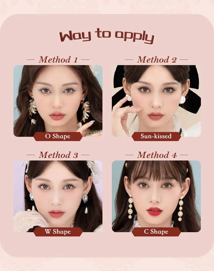 Flower Knows Strawberry Rococo Series Embossed Blush Fine Powder Makeup Smooth Long-Lasting Blusher Face Enhancing Makeup Color