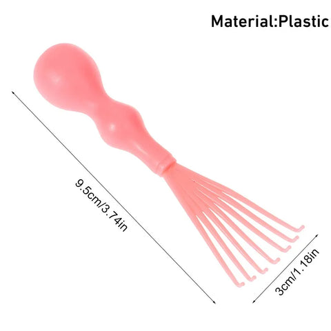 1PCS Wooden Comb Cleaner Delicate Cleaning Removable Hair Brush Comb Cleaner Tool Handle Embeded Tool