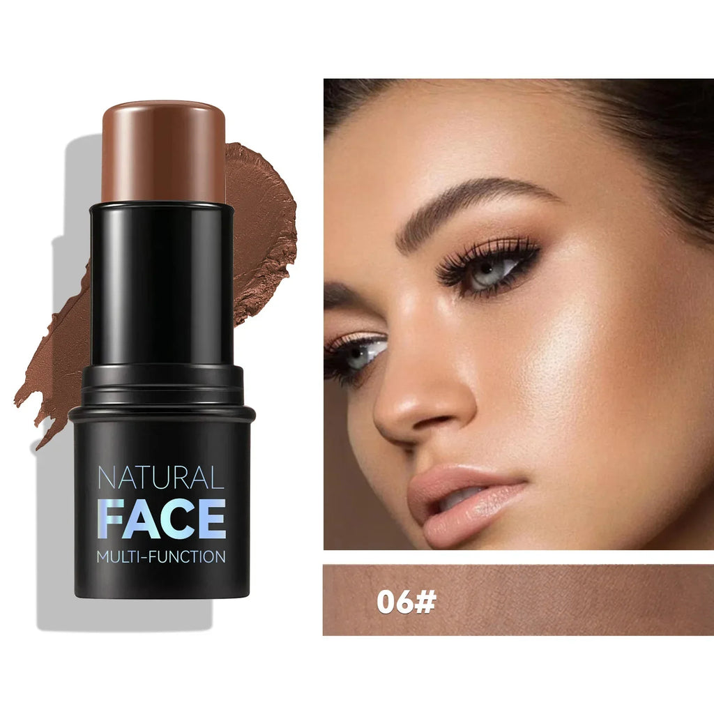 Makeup Face Cream Contour Sticks,Shades with Highlighter & Bronzer & Blush, Non-greasy and Water-resistant Face Contouring Pen