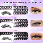 Lashes Clusters Kit Gift with Bond&Seal Mixed Styles Faux Mink Individual Lash Wholesale DIY Individual Fake Eyelashes Box