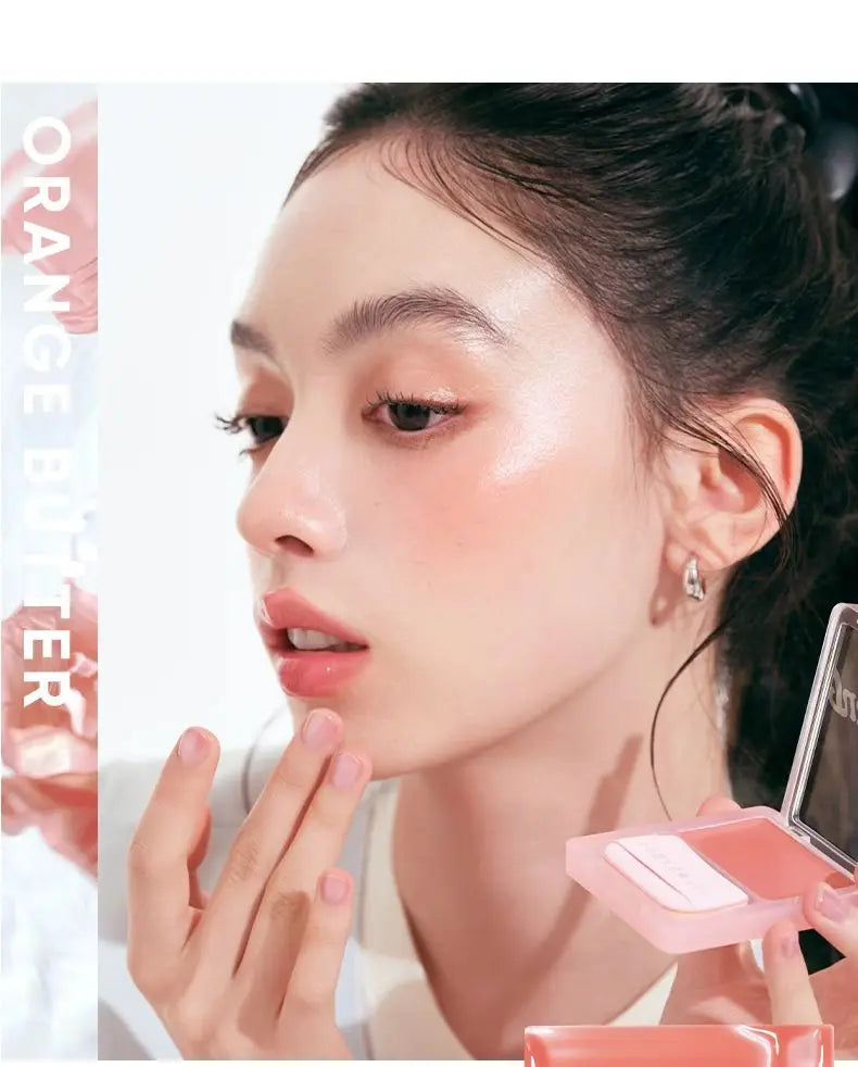 Judydoll Cream Blush Highlighter Palette - Dewy Glow, Multi-Use Makeup Stick for Cheeks Eyes Lips, Blurring Volumizing Effect