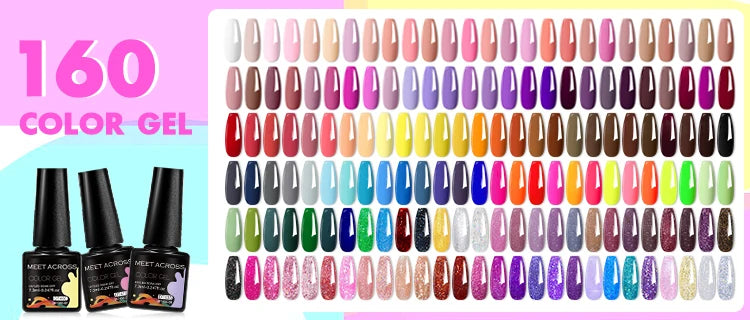 6pcs Nail Gel Polish Set Nude Pink Red UV/LED Nail Art Vernis Gel for Manicure Design All-Season Semi Permanent Quick Dry