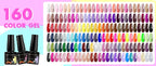 6pcs Nail Gel Polish Set Nude Pink Red UV/LED Nail Art Vernis Gel for Manicure Design All-Season Semi Permanent Quick Dry