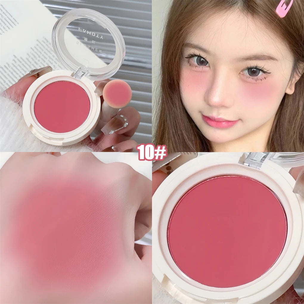 Monochrome Milk Peach Face Blush Pallete Mineral Pigment Cheek Blusher Powder Makeup Professional Contour Shadow Pink Blusher