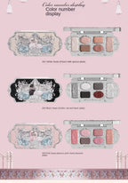 Flower Knows black Swan Ballet Eyeshadow Palette Matte Fine Shimmer Pearl Face Palette 6 Colour Glitter Eye Shadow