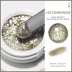 1 Bottle Silver Golden Metal Nail Painting Gel Soak Off Emboss UV Glitter Gel Reflective Professionals Painted Nail Gel Polish