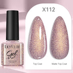LILYCUTE 7ml Metallic Gel Nail Polish Red Chrome Effect Soak Off UV Gel Varnish Semi Permanent Nail Art Manicure Base Top Coat
