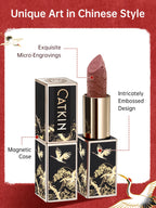 CATKIN Makeup Velvet Matte Lipstick, Hydrating Satin Long Lasting lipstick with Smooth and Creamy Texture