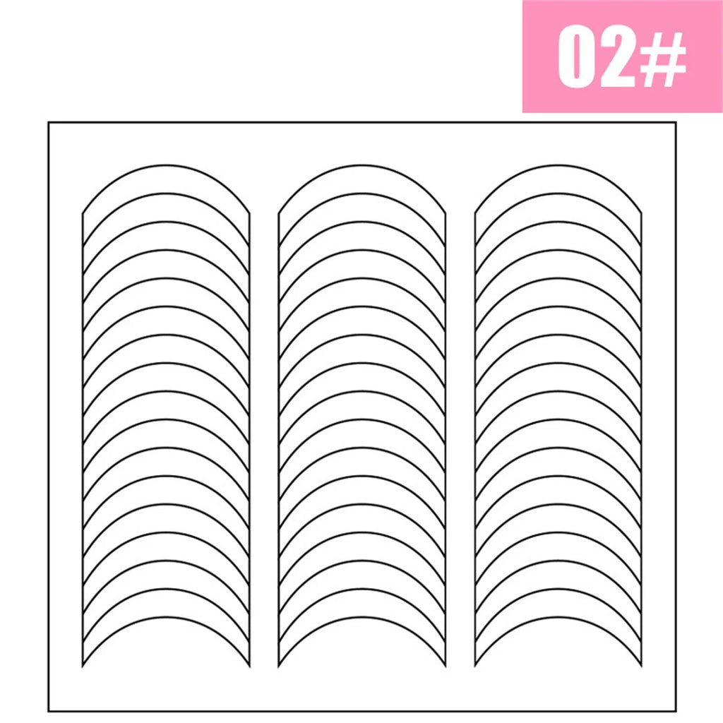 1PCS White French Manicure Strip Nails Sticker Stencil Guide French Nail Art Decals Form Fringe DIY Line Tips Decoration Tools