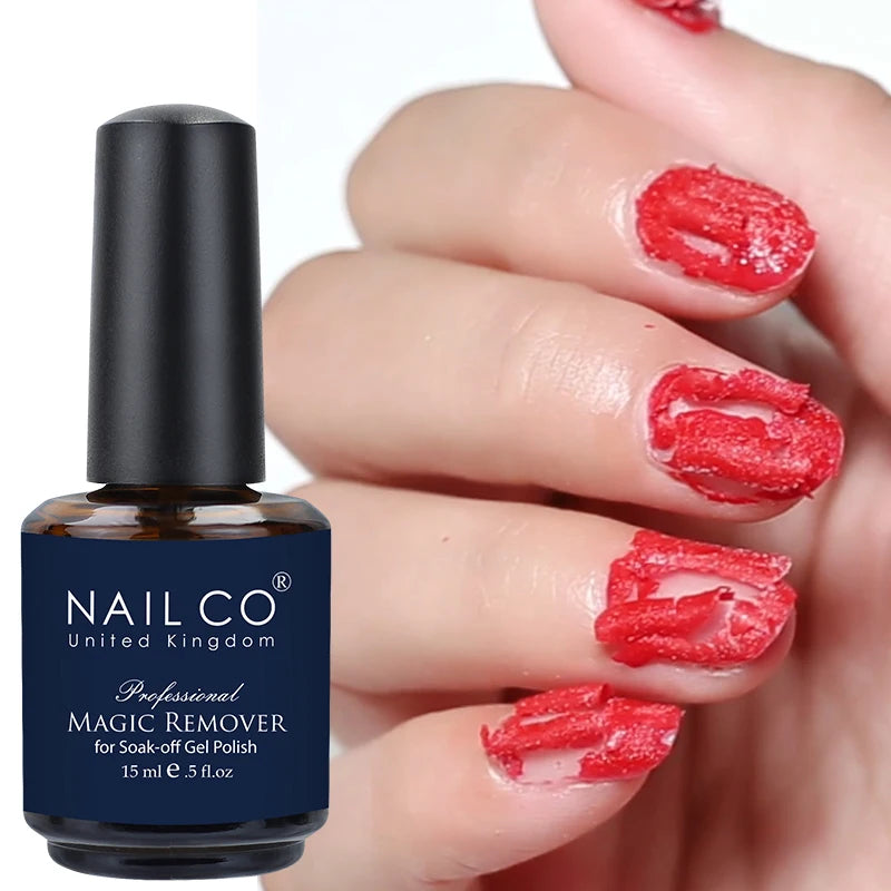 NAILCO 15ml Magic Fast Nail Gel Polish Remover Clean UV Soak Off Semi Permanent Varnish Nail Art Removal Tools Manicure Product