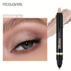 PECOLOVERS Champagne Brown Metallic Eyeshadow Stick - Waterproof, Long-Lasting Glitter Highlighter & Brightening Pencil Crayon