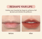 QIBEST 2pcs Lipstick Lipliner Pen Set Matte Nude Lip Liner Pencil Waterproof Long Lasting Lipstick Pen Contour Makeup For Women