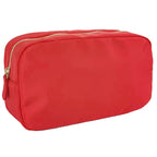 Letter Patch Custom Travel Cosmetic Bag Personalized Nylon Pouch Toiletry Bag Chenille Patch Makeup Toiletries Girl Cosmetic Bag