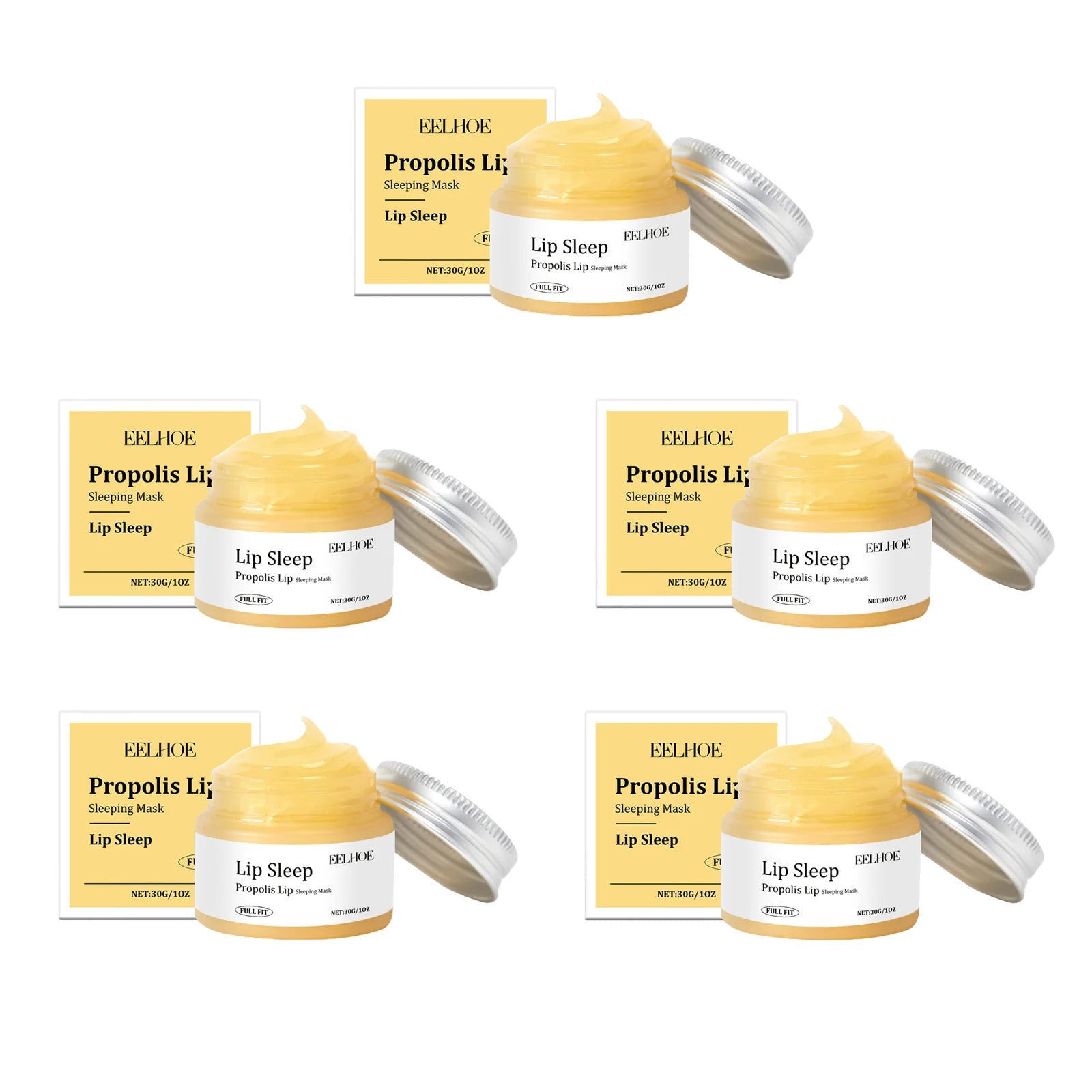 Propolis Lip Sleeping Mask Exfoliating Moisturizing Fade Lip Lines Repair Lip Treatment for Dry & Chapped Lips Overnight Care