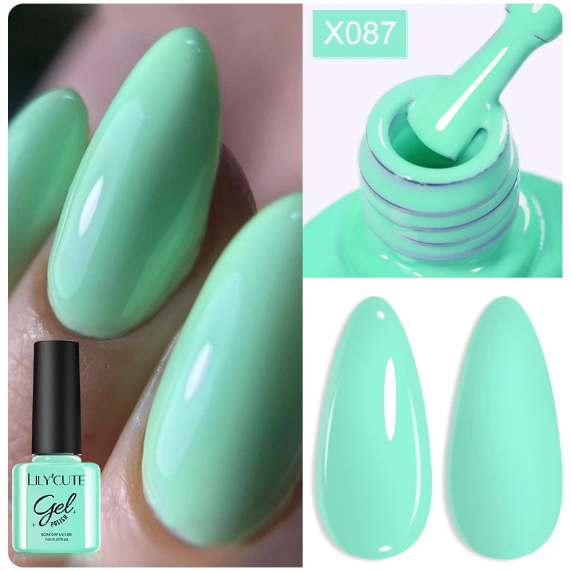 LILYCUTE 7ml Metallic Gel Nail Polish Red Chrome Effect Soak Off UV Gel Varnish Semi Permanent Nail Art Manicure Base Top Coat