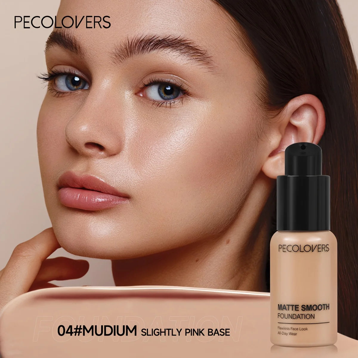 Matte Smooth Foundation Liquid -Multi-Tone Nature Effect, Enhanced Coverage with Use, Universal Skin Compatibility, All-Day Wear