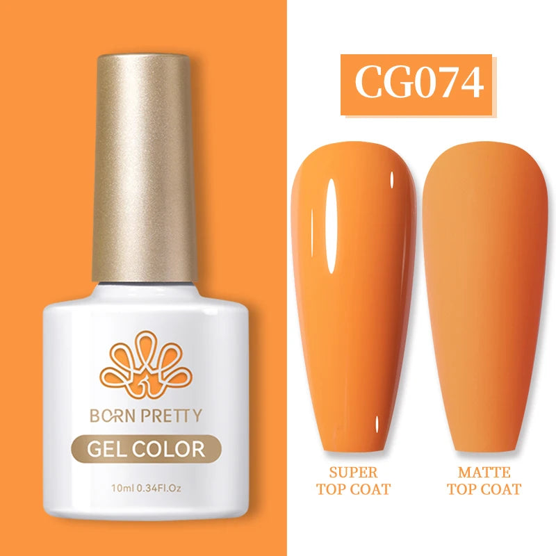 BORN PRETTY 10ml Gel Nail Polish Gel 130 Colors Semi Permanent Solid Nail Gel Varnish Soak Off UV Gel for Base Top Coat