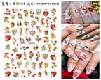 Nail Art Sticker Angel Flower Pattern Stickers Cupid Self-Adhesive Nail Decals Stickers Decoration Press on Nails Accessories