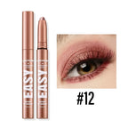 Smoky Dark Black Eyeshadow Pencil Stick Waterproof Pearlescent Matte Metallic Glitter Eye Shadow Highlighter Pen Make Up Tool