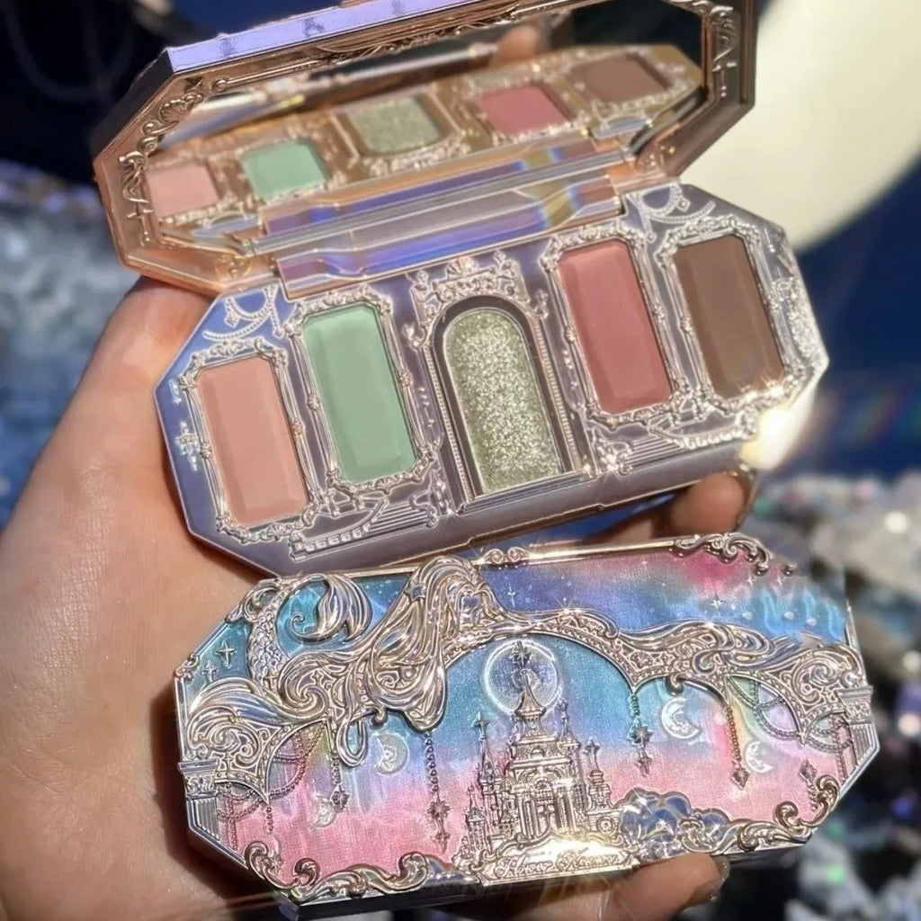 Flower Knows Swan Ballet Eyeshadow Palette Matte Fine Shimmer Pearl Face Palette 6 Colour Glitter Eye Shadow Flowerknows Makeup