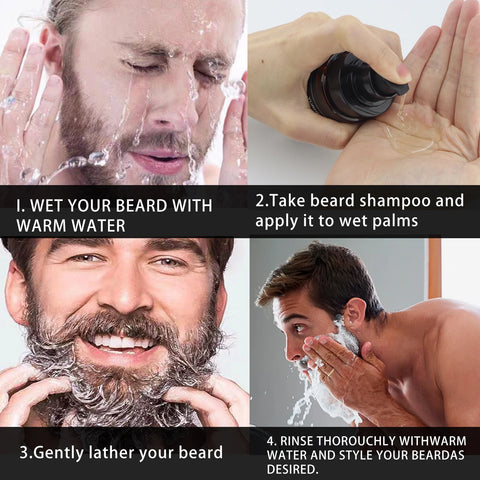 Beard Cleansing Shampoo Softens Beard Deep Cleansing Men'S Shavin a new cleansing experience designed specifically for gentlemen