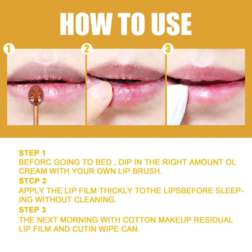 Honey Lip Mask, Moisturizing & Exfoliating Lip Care, Overnight Treatment for Soft Smooth Lip