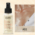 USHAS 4 Color Body Liquid Highlighter Facial Contour Brightening Makeup Long Lasting Sequin Illuminating Moisturizing Highlight
