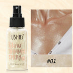 USHAS 4 Color Body Liquid Highlighter Facial Contour Brightening Makeup Long Lasting Sequin Illuminating Moisturizing Highlight