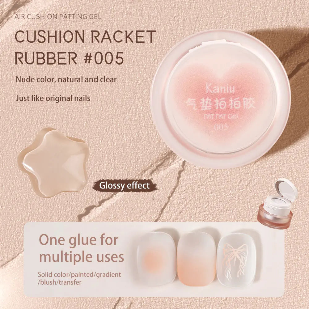 Kaniu 1pc Nail Polish Glue Pink Color Nail Art Air Cushion Patting Glue High Saturation Gypsum Painting Glue For DIY Home Salon