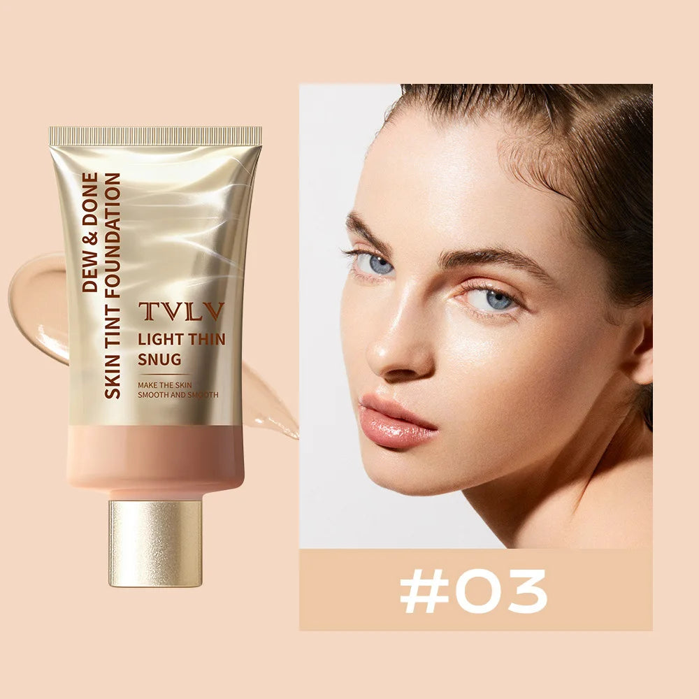 No-Makeup Cream, Tinted Moisturizer, Natural Long-Lasting Moisturizing and Brightening Concealer, Brightening Fake-No-Makeup Liquid Foundation