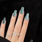 24pcs Pink Cat Eye Press on Nails Ins Glitter Artificial Nail Patch For Lady Women Manicure Nails Supplies Detachable Fake Nails