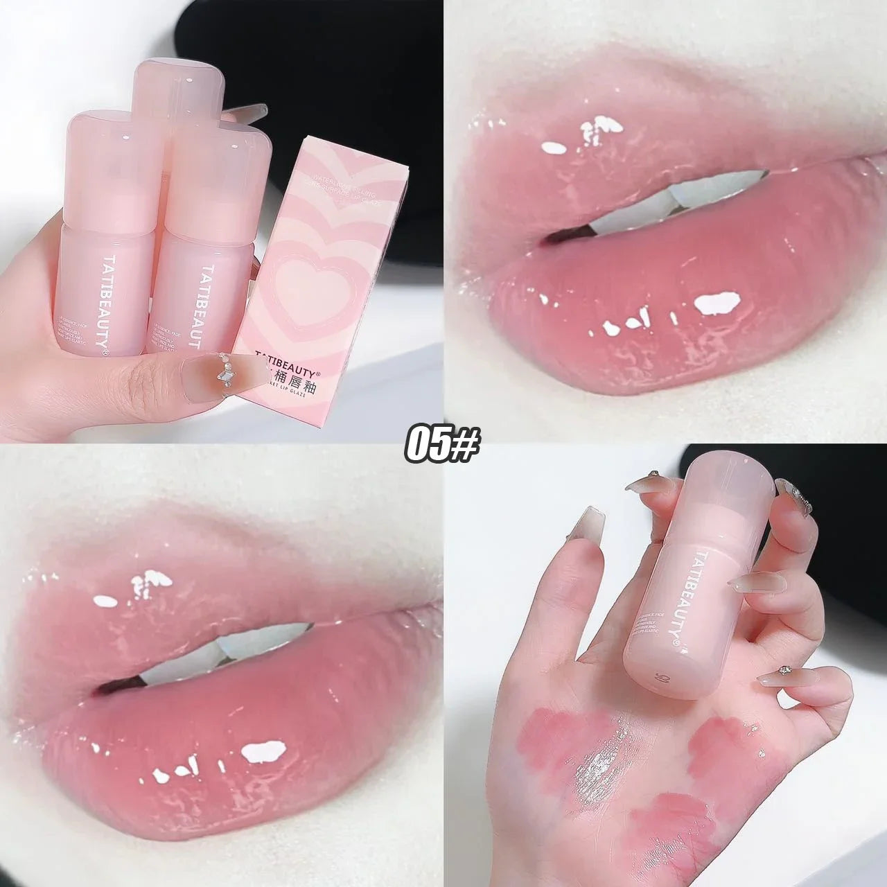 DIKALU Mirror Water Lip Gloss Crystal Jelly Lipstick Hydrating Plumping Moisturizing Colored Lip Tint Lips Care Makeup Beauty