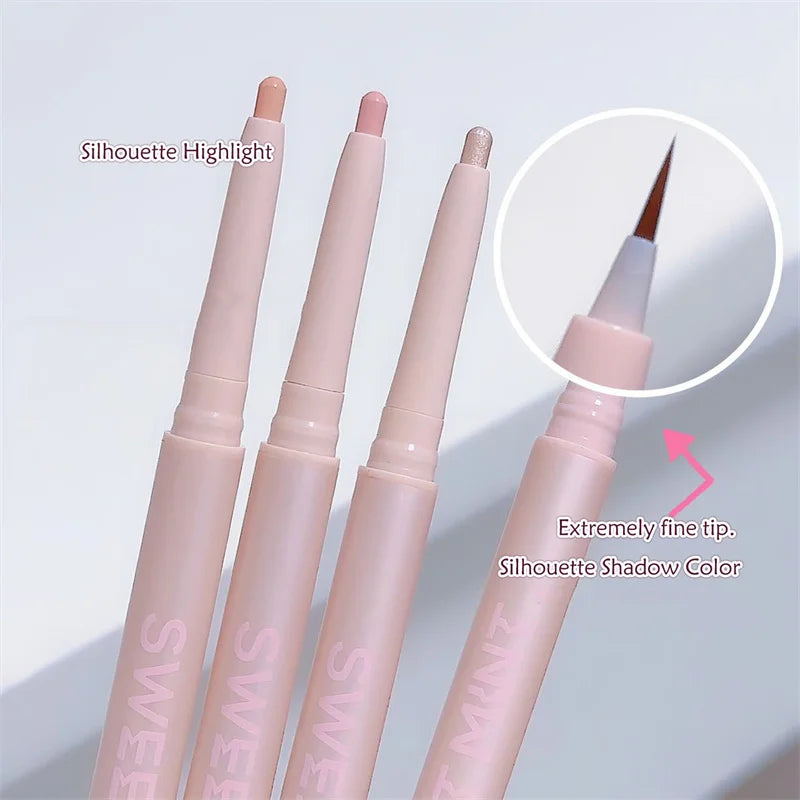 Double-headed Lying Silkworm Pencil Natural Non-smudge Matte Pearlescent Fine Flash Brightening Shadow Pen Highlighting Pen