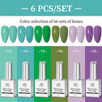 AS 6pcs Color Nail Gel Polish Kit Jelly Pink TPO FREE HEMA FREE Self Leveling Nude Natural Pink Nail Varnish Manicure Set