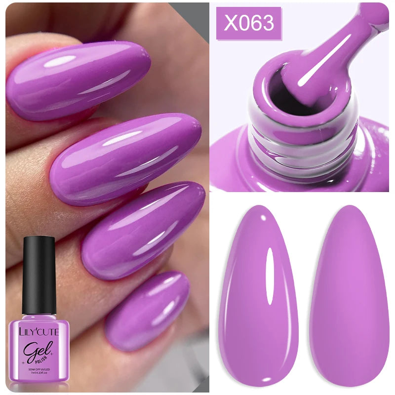 LILYCUTE 7ml Metallic Gel Nail Polish Red Chrome Effect Soak Off UV Gel Varnish Semi Permanent Nail Art Manicure Base Top Coat
