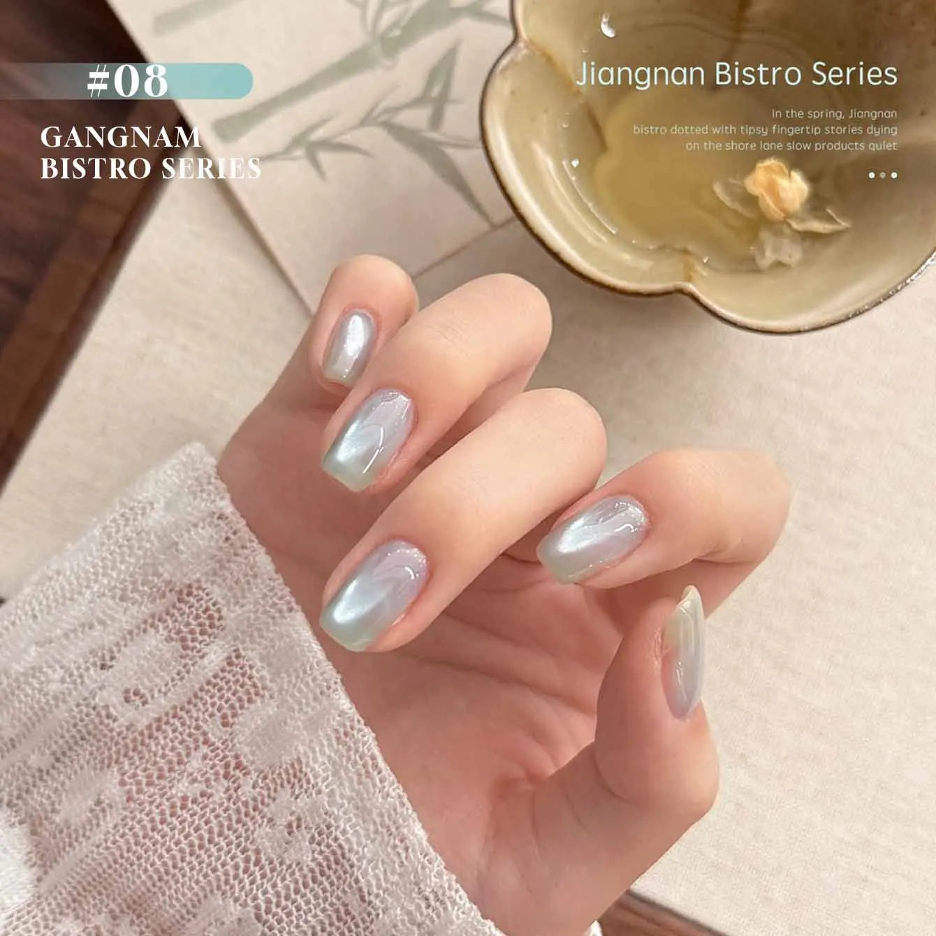 MIANEL 12ML 1-12pcs Jiannan Bistro Cat Eye Gel Nail Polish Blue Nails White Nails Pink Nails Nail Art Use Nail Supplies
