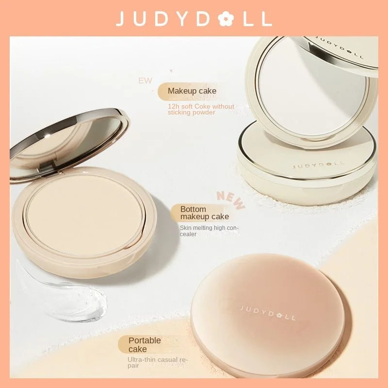 Judydoll Transparent Beige Compact Powder Oil Control & Makeup Matte Finishing Long Lasting Setting Powder Soft Focus Foundation
