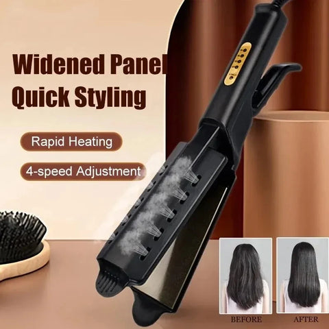 Curling And Straightening Dual Use Hair Straightening Splint Constant Temperature 4 Gears Portable Air Bangs Curling Straightene