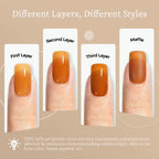 RSNAIL 10g Jelly Amber Gel Nail Polish Crystal Brown Nail Gel DIY Translucent Color Nail Art Gel Permanent UV Gel Polish Varnish